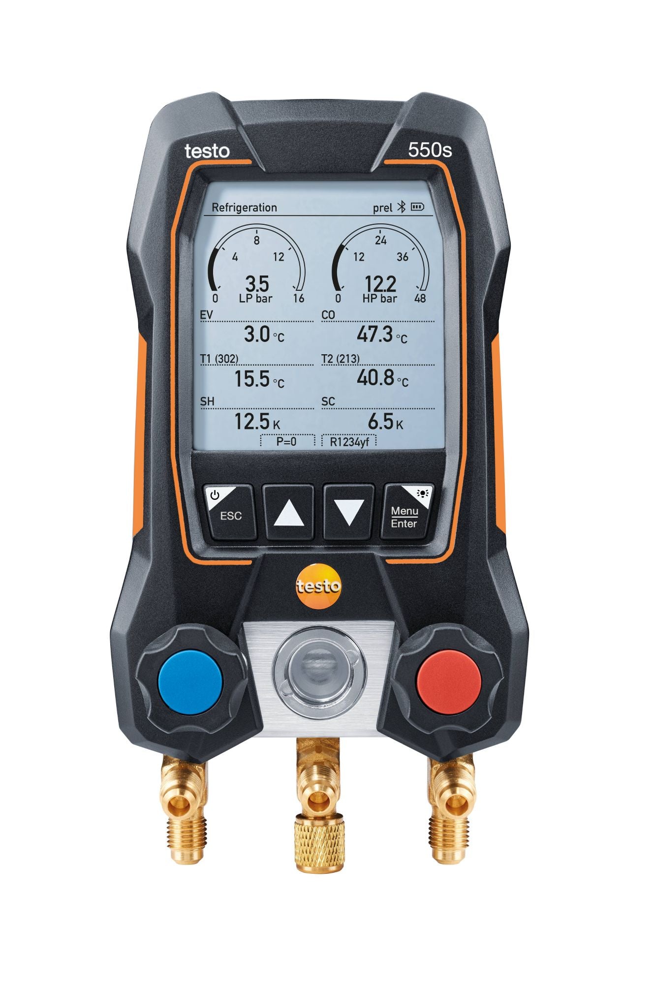 Testo 0564 5504 01 – 550s Smart Digital Manifold w/ Wireless Clamp Temperature & Vacuum Probes Fashion