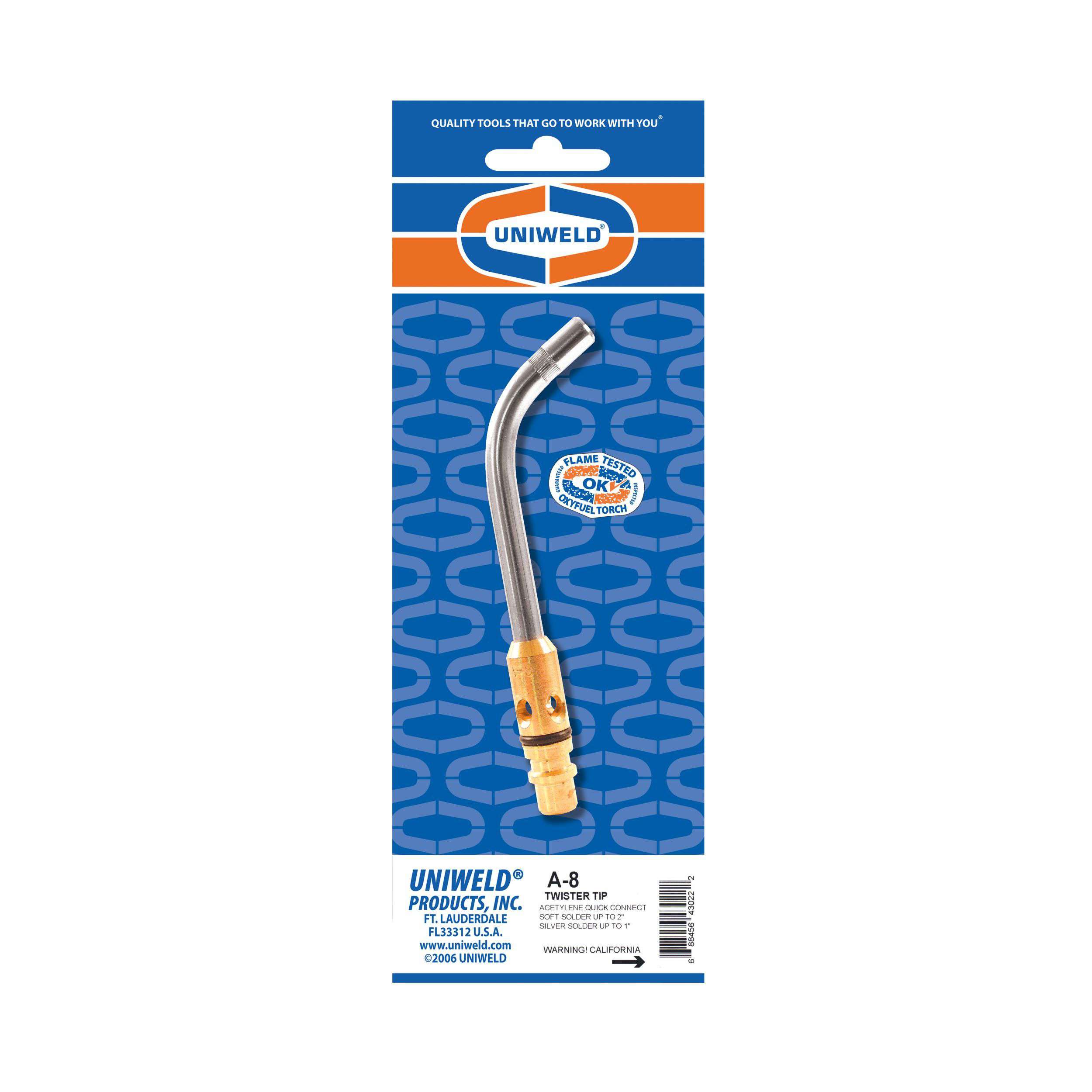 Uniweld A-8 Twister® Air/Acetylene Swirl Combustion Torch Tip Supply