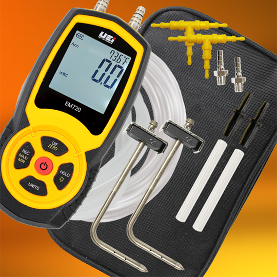 UEi EM720SPKIT Hi-Res Differential Manometer Static Pressure Kit Online Sale