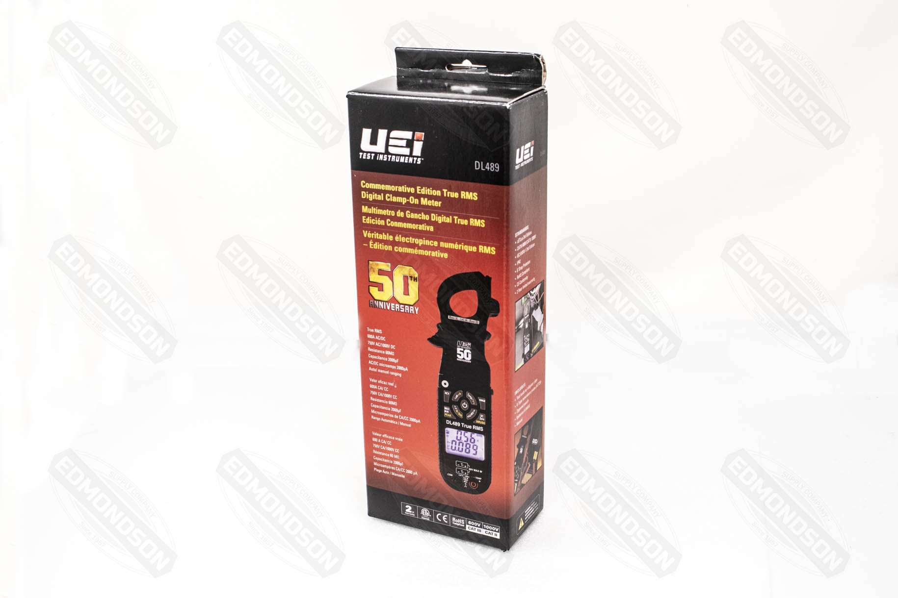 UEi DL489 Premium Dual Display True RMS Digital Clamp Meter w/ Dual Temperature Supply