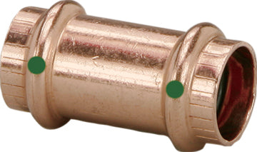 Viega 78172 1/2″ x 1/2″ ProPress Copper Coupling No Stop Supply