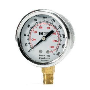 Weiss Instruments LF251-10000-4L 2.5″ Liquid Filled Pressure Gauge, 0-10,000 psi, 1/4″ NPT Online now