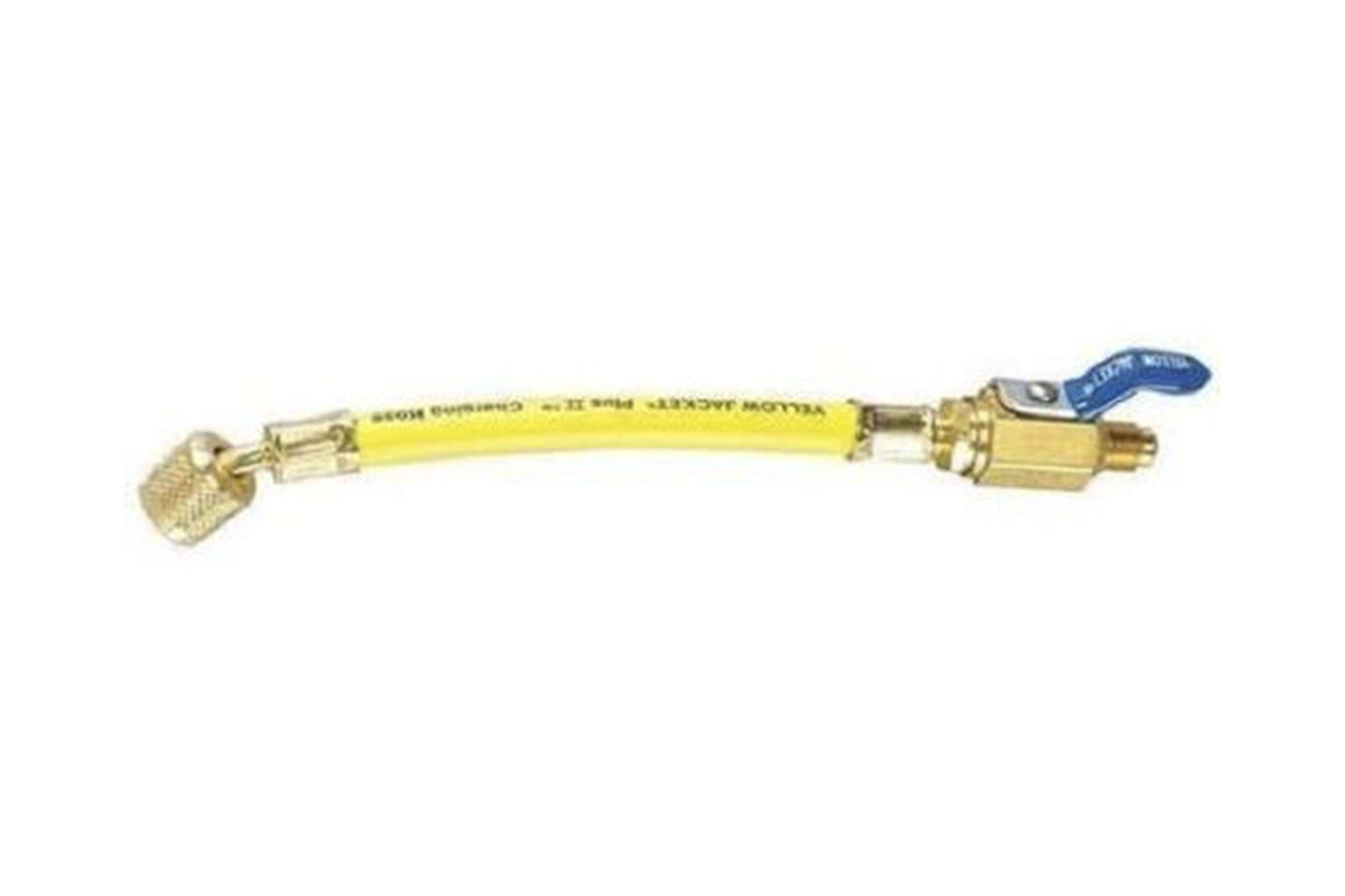 Yellow Jacket 25002 9″ FLEXFLOW™ 1/4″ Adaper Hose with Ball Valve – Yellow Online now