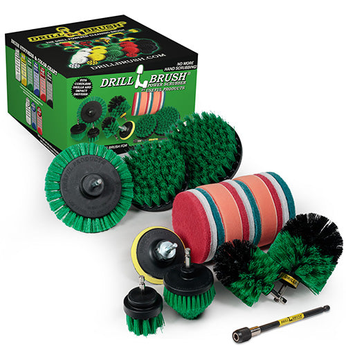 21-piece Green Brush Kit – Medium Bristles | G-E542OMCS-P4-3WRB-2F-3V-5X-QC-DB on Sale
