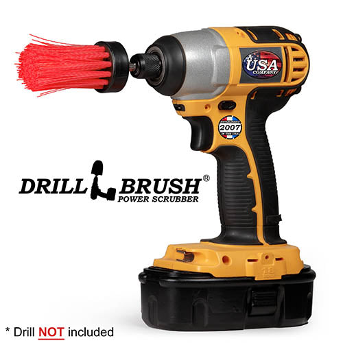 1in Red Brush – High Stiffness – Long Bristles – Outdoor & Patio Spot Cleaning | 1in-L-R-QC-DB Sale