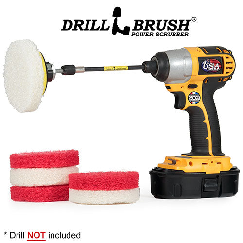 4in Scrubbing Pad Kit w/ 5in Extension – Very Soft & Moderate – Glass & Stainless Steel Cleaning | P4-2WR-4V-5X-QC-DB Fashion