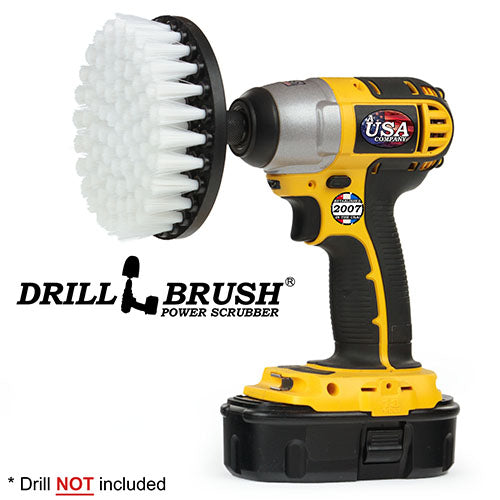 5in White Brush – Soft Bristles – Home & Auto Cleaning | 5in-S-W-QC-DB Hot on Sale