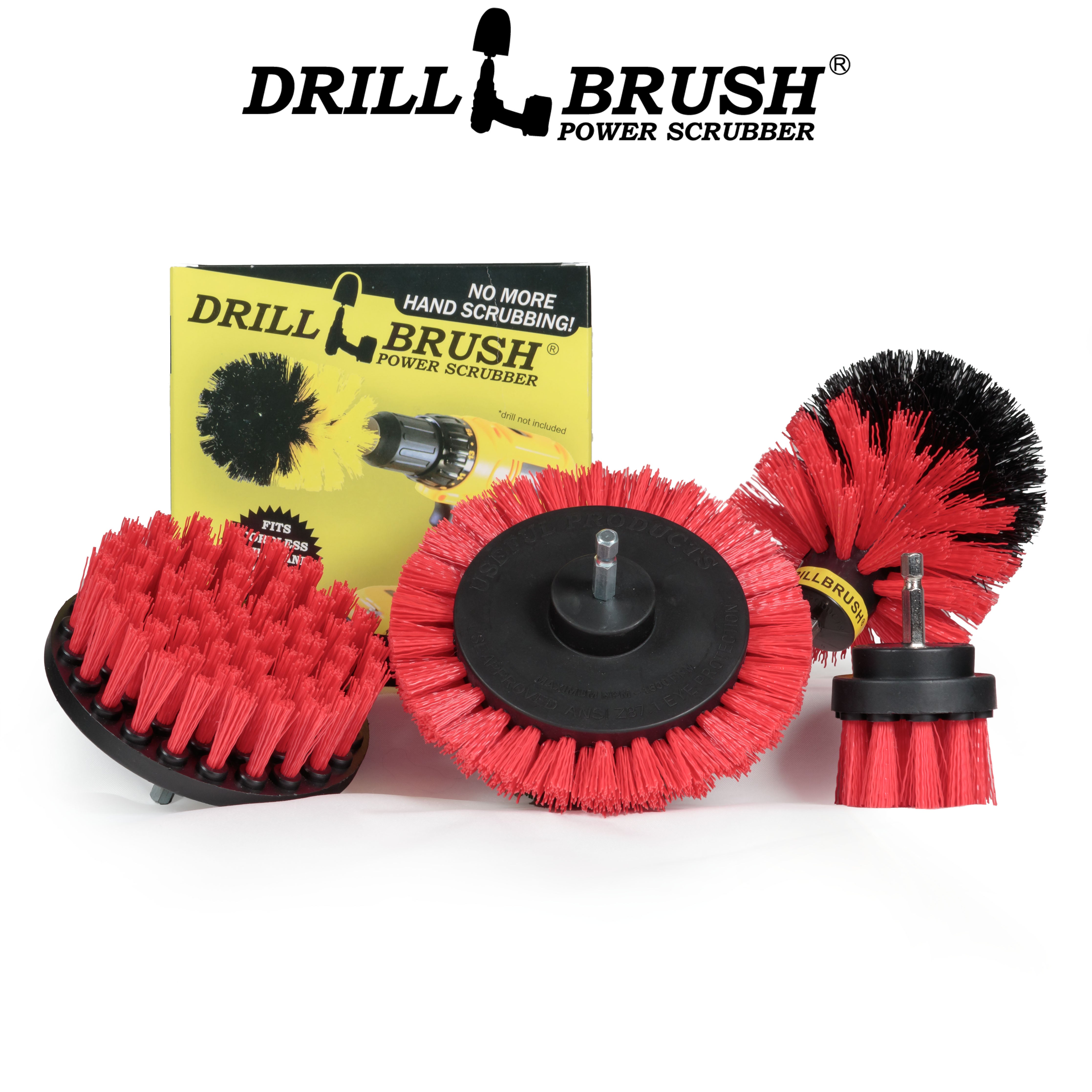 Edge, Original, 4in, and 2in Red Brushes – Stiff Bristles – Outdoor & Patio Cleaning | R-S-E42O-QC-DB Online Sale