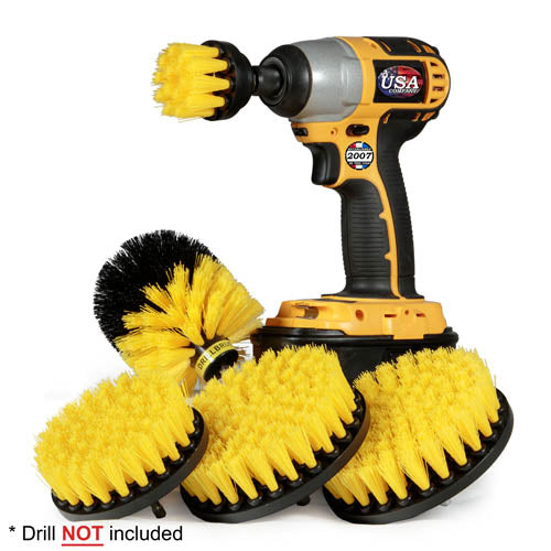 Original, 5in, 5in, 4in, & 2in Yellow Brushes – Medium – Bathroom & Shower | Y-S-5542O-QC-DB Discount