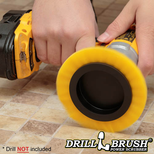 Yellow Edge Brush – Medium Stiffness – Wheel Shaped – Bathroom & Shower | E-S-Y-QC-DB Online now