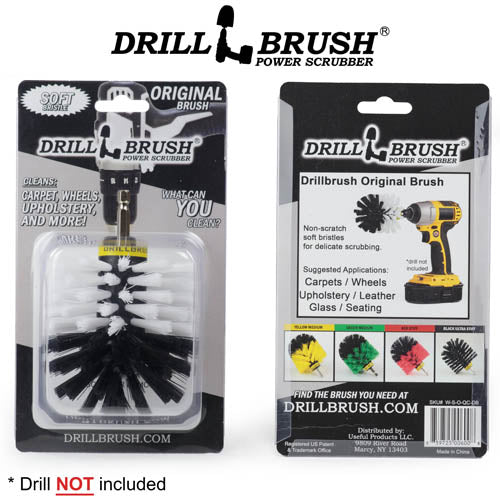 Original White Brush – Soft Bristles – Bullet Shaped – Home & Auto Cleaning | O-S-W-QC-DB Hot on Sale