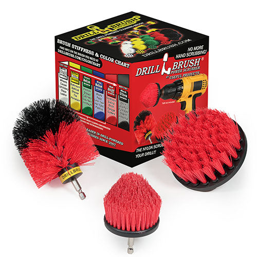Original, 4in, and Corner Red Brushes – Stiff Bristles – Outdoor & Patio Cleaning | R-S-4CO-QC-DB Online Sale