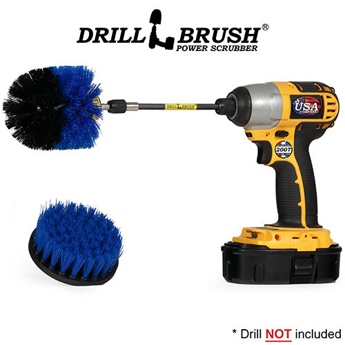 Original & 4in Blue Brushes w/5in Extension – Medium Bristles – Marine & Pool | B-S-4O-5X-QC-DB on Sale