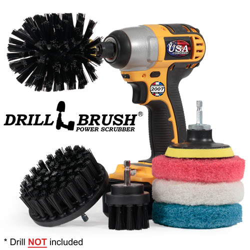 Original, 4in, & 2in Black Brushes w/ Pads – Heavy Duty & Grill Cleaning | S-K42O-P4-WRB-3V-QC-DB Supply