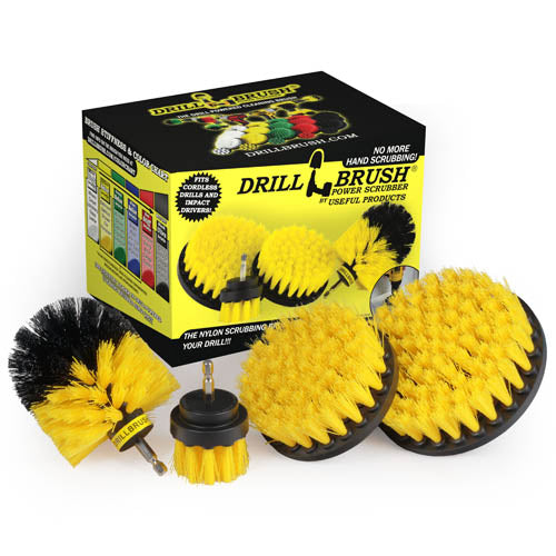 Original, 5in, 4in, & 2in Yellow Brushes – Medium Bristles – Bathroom & Shower | Y-S-542O-QC-DB Discount
