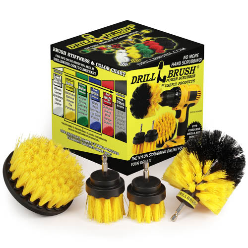 Original, 4in, 2in & 2in-L Yellow Brushes – Medium Bristles – Bathroom & Cleaning | Y-42OS-2L-QC-DB Online now