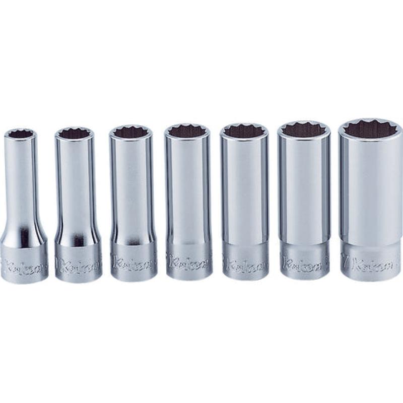 Ko-Ken 3215A Socket set 12 Point 7 pieces 3/8 Sq. Drive Fashion