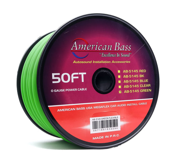 American Bass 1/0 GAUGE MEGA FLEX POWER CABLE 25/50FT ROLL Fashion