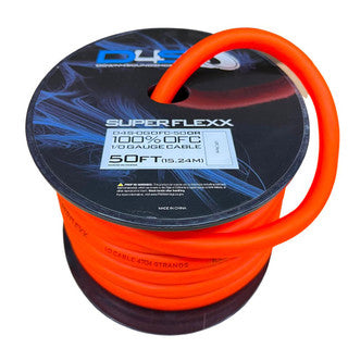 Down4sound 1/0 OFC Tinned Wire ORANGE- BY THE FOOT Online