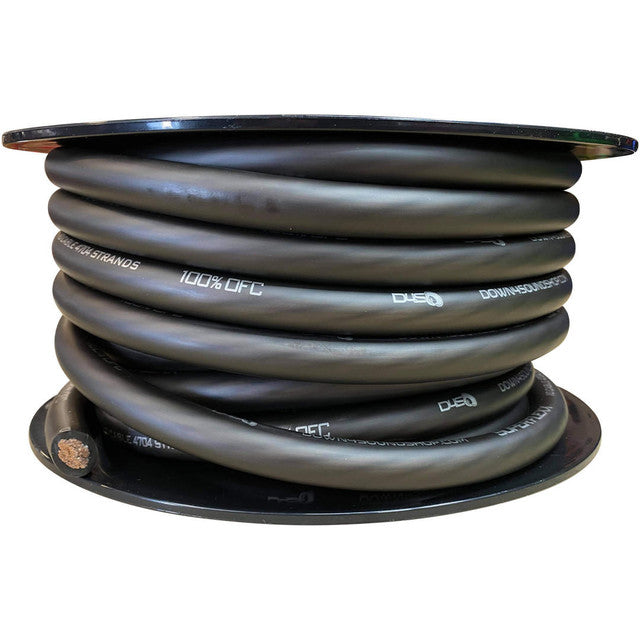 Down4sound 1/0 OFC Tinned Wire BLACK- BY THE FOOT Online Sale