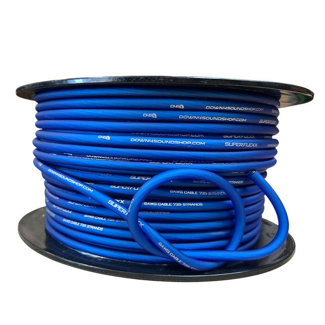 Down4Sound 8ga Tinned OFC Wire BLUE- BY THE FOOT Online