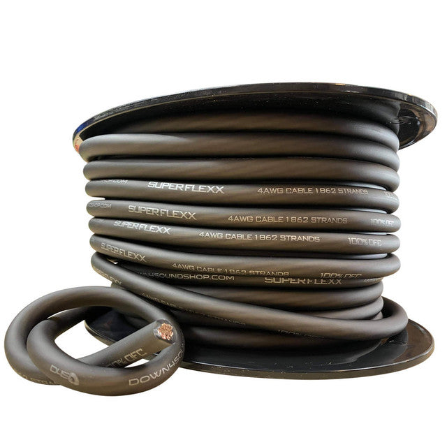 Down4Sound 100 ft 4ga Tinned OFC Wire BLACK Online