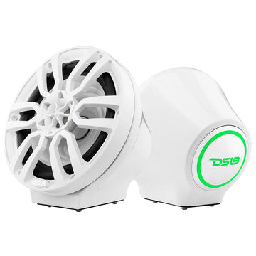 DS18 EN-JS8 8″ Universal Flat Mount Kick Panel Speaker Pod Jet ski, Jeeps, Motorcycles RGB LED Lights- 1 Pair No Speaker or Grills Hot on Sale