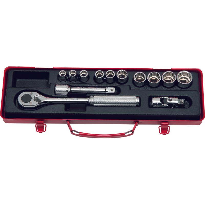 Ko-Ken 4222M 1/2 Inch Sq. Dr. Socket Set 12 Point 13 Pieces Supply