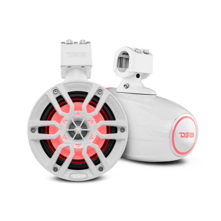 DS18 HYDRO NXL-X6TP/WH 6.5″ Marine Water Resistant Wakeboard Tower Speakers with Integrated RGB LED Lights 300 Watts – White Online