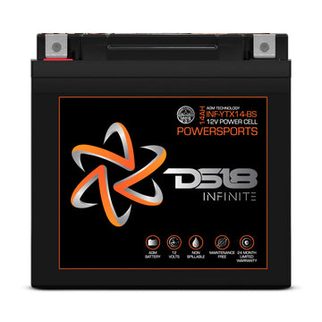 DS18 INF-YTX14-BS INFINITE 500 Watts 14 AH AGM Power Cell For Power Sports Discount