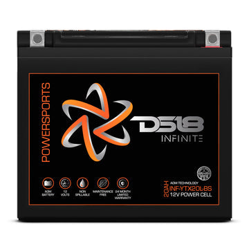 DS18 INF-YTX20L-BS INFINITE 800 Watts 20 AH AGM Power Cell For Power Sports Supply
