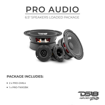 DS18 PRO-GM6.4PK Loudspeakers and Tweeters Package Inluding Pair of PRO-GM6.4 + Pair of PRO-TW1X/BK Sale