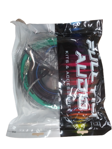 Full Tilt 4ga Gauge AWG Teal/Black Amplifier/Amp Wire Kit Hot on Sale