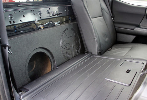 FOX ACOUSTICS 2016-UP Toyota Tacoma Crew Cab 2-10″ SEALED SUBWOOFER BOX Online Sale