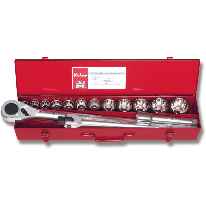 Ko-Ken 6268M Socket Set 12 Point 15 Pieces 3/4 Sq. Drive Online now
