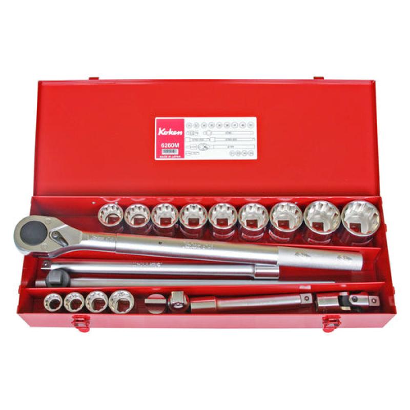 Ko-Ken 6260M Socket Set 12 Point 20 Pieces 3/4 Sq. Drive Online Hot Sale