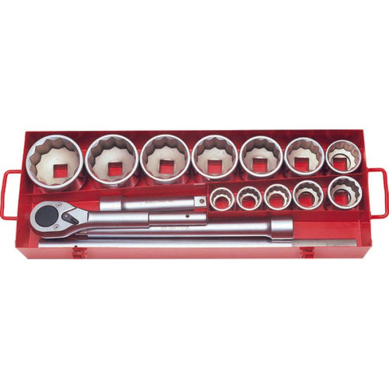 Ko-Ken 8225M 1 Inch Sq. Dr. Socket Set 12 Point 15 Pieces on Sale
