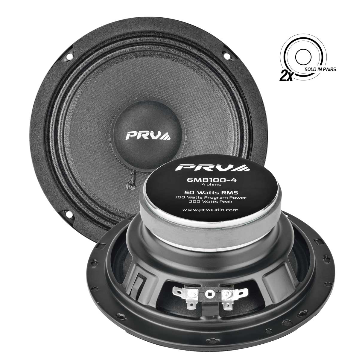 PRV Audio 6MB100-4 (PAIR) 6.5″ MID BASS LOUDSPEAKER Online Sale