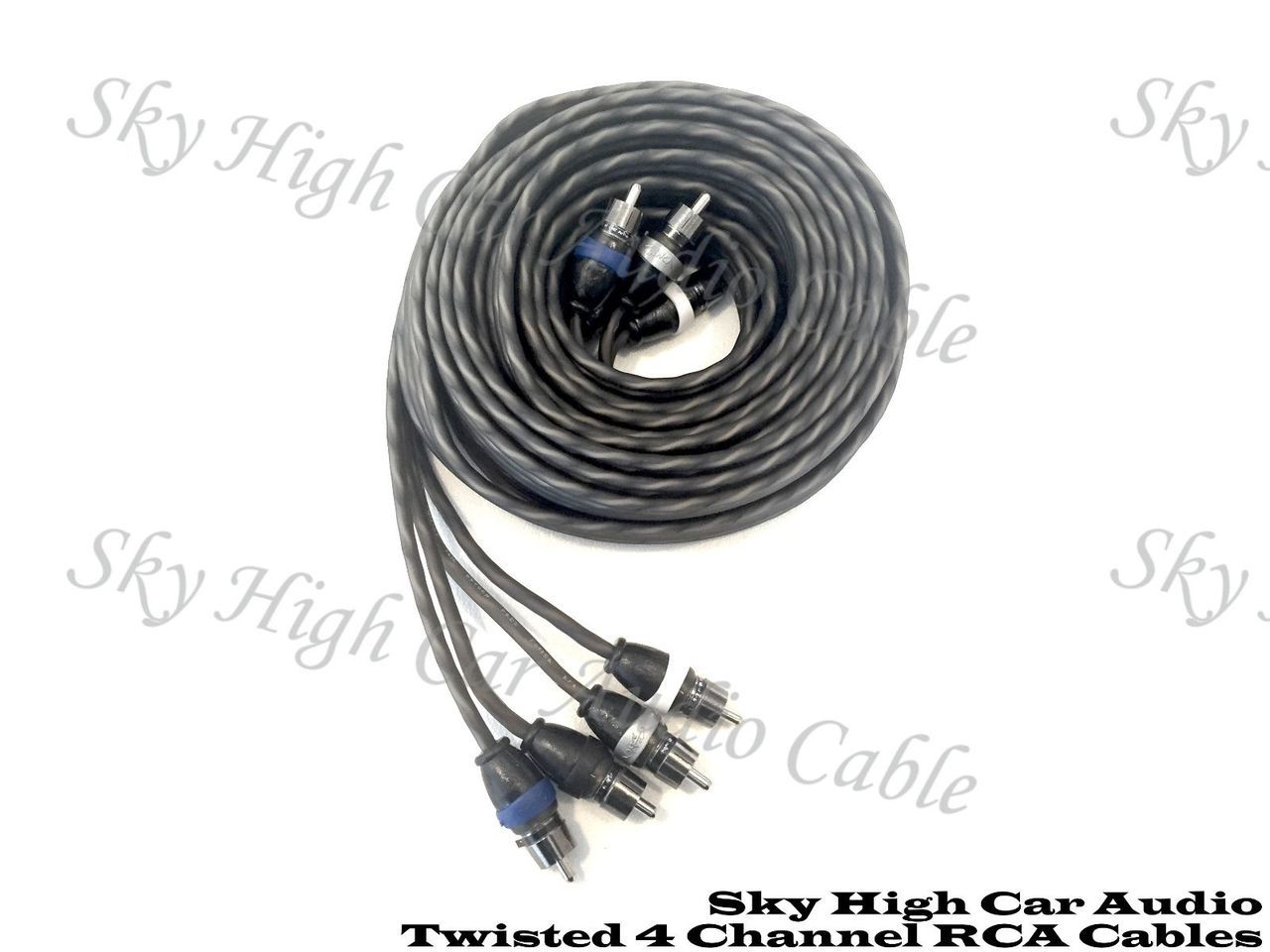 Sky High Car Audio 4 Channel Twisted RCA Cable Discount