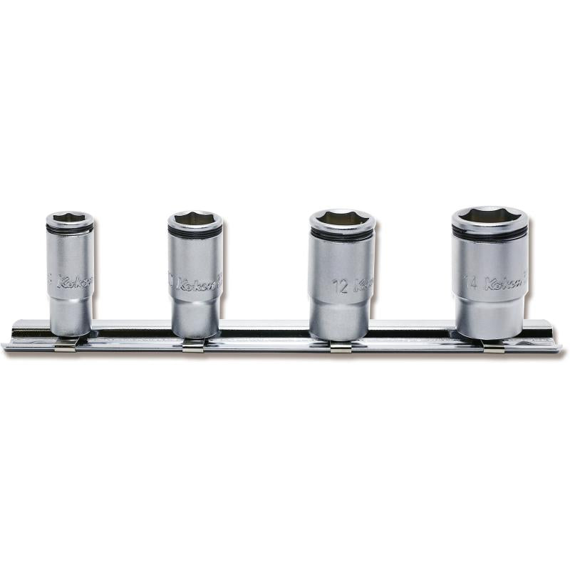 Ko-Ken RS2350X/4 1/4 Inch Sq. Dr. Socket set 8-14 mm Nut Grip 4 Pieces Online Hot Sale