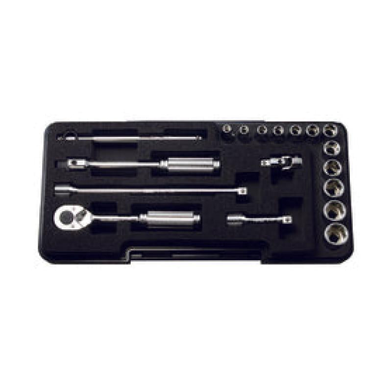 Ko-Ken P2251M 1/4 Sq. Dr. Socket set 6 point Plastic Case 18 pieces Supply
