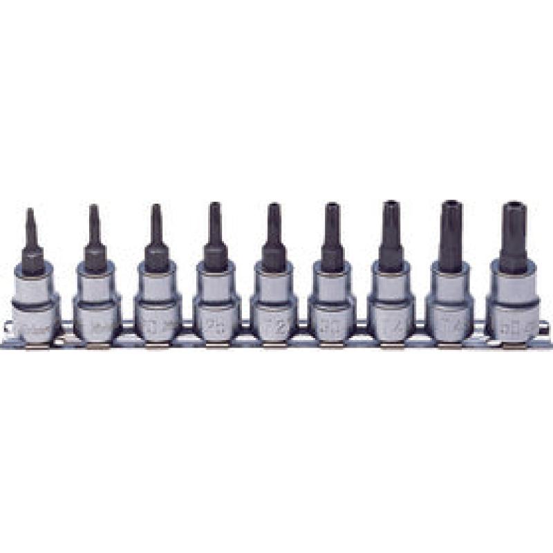 Ko-Ken RS3025/9-HOLE Bit Socket Set TORX® T10H-T50H Tamper Resistant 200mm 9 Pieces 3/8 Sq. Drive on Sale