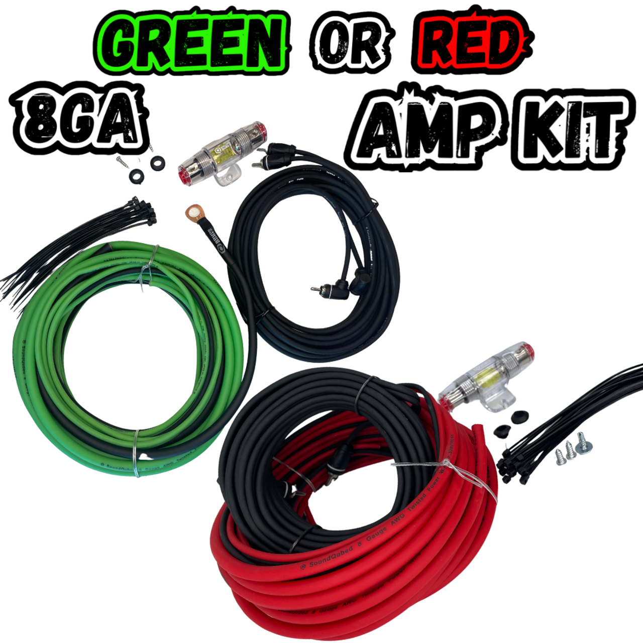 SoundQubed 8 Gauge CCA Amp Kit (single amp kit) Supply