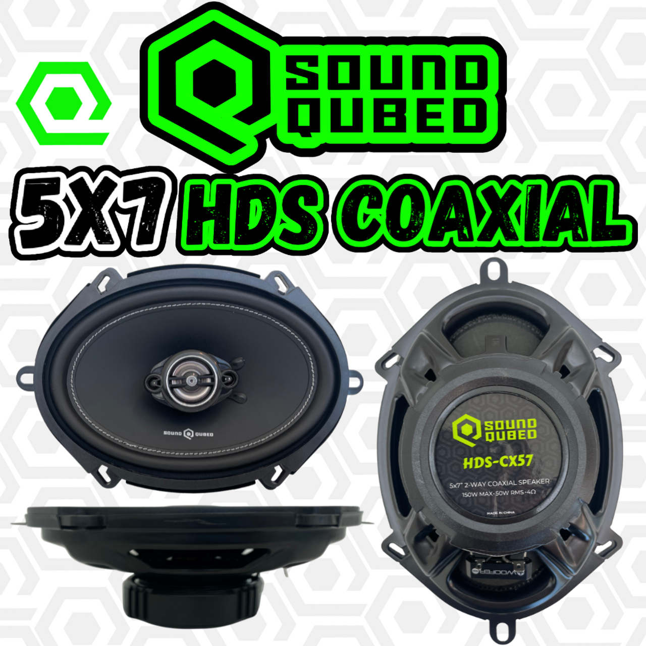 Soundqubed HDS Series 5×7″ Coaxial 2-way Speakers (Pair) Online now