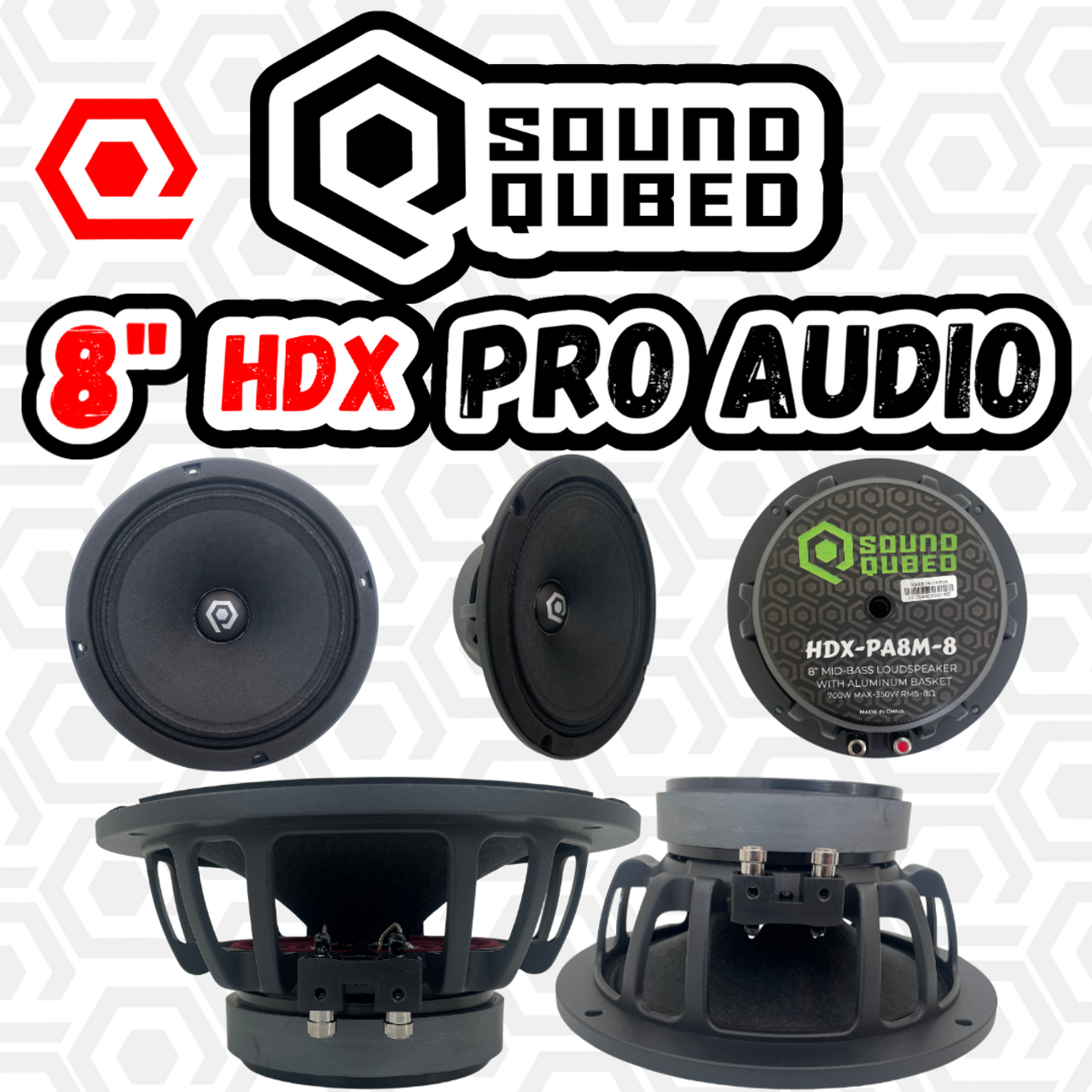 Soundqubed HDX Series Pro Audio 8″ Speaker 8 ohm(single) Supply