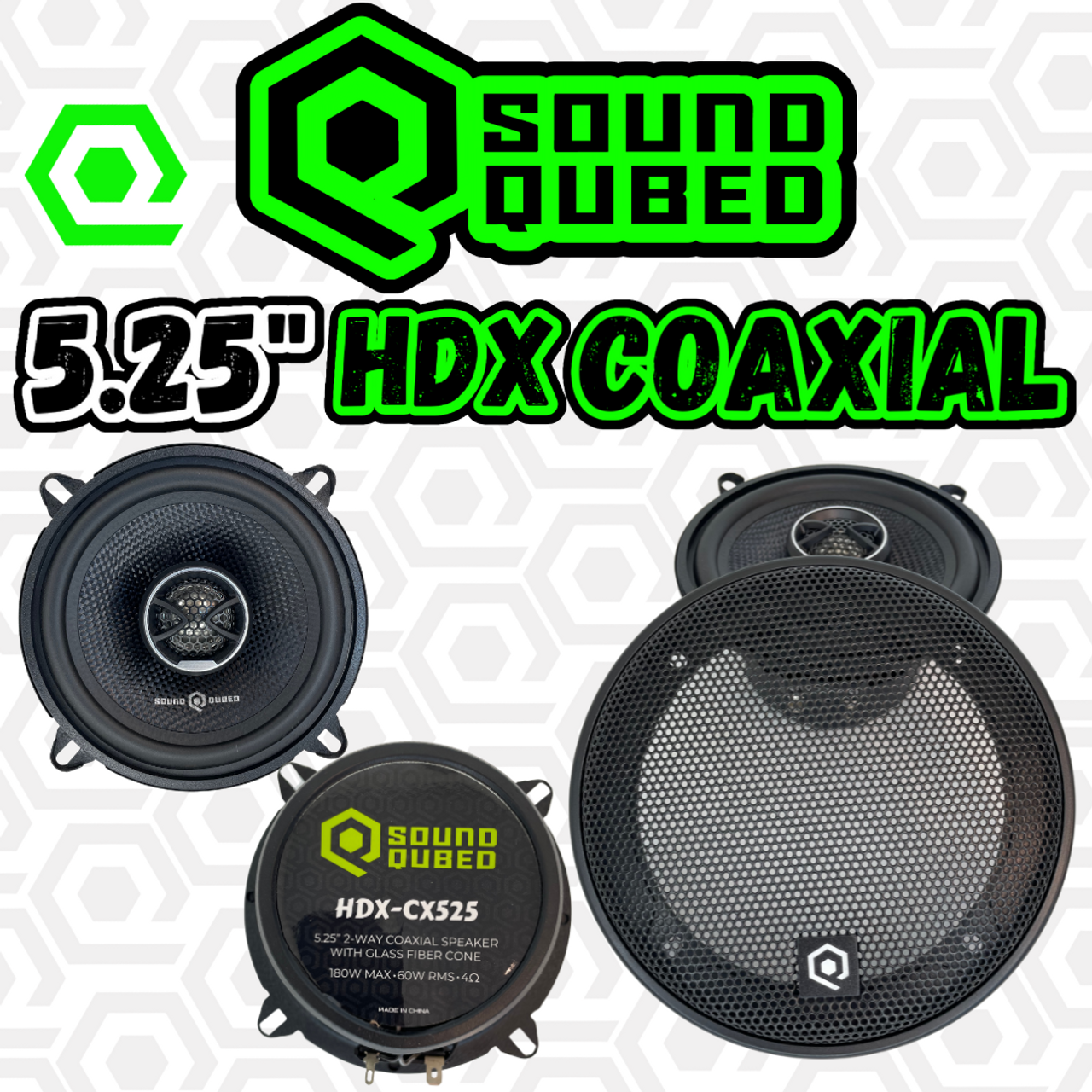 Soundqubed HDX Series 5.25″ Coaxial 2-way Speakers (Pair) Hot on Sale