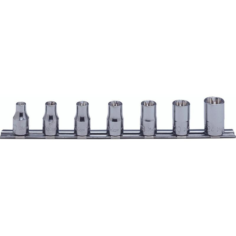 Ko-ken RS4425/7 TORX® 1/2″Sq. Drive Socket Set 7 Pcs E10-E24 200 mm Discount