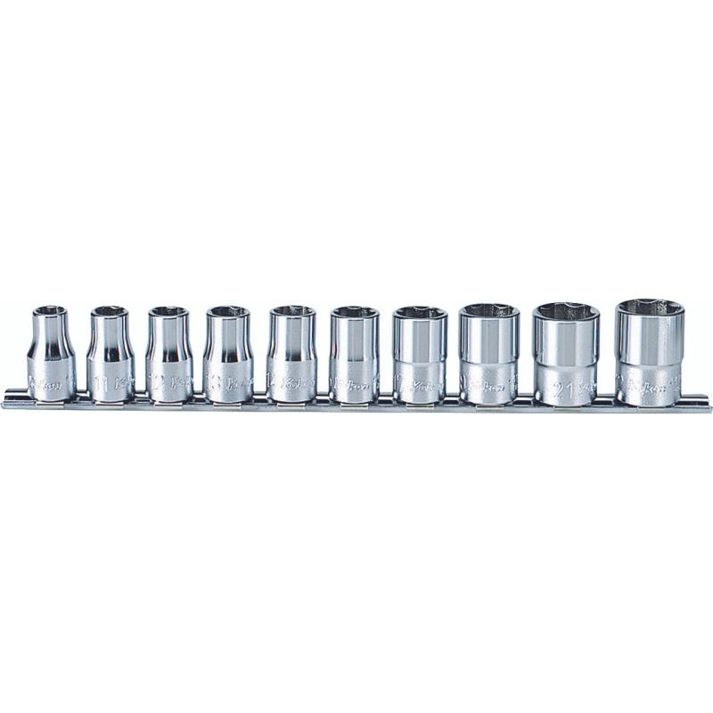 Ko-ken RS4410M/10 1/2″Sq. Dr. Surface Socket Set 10 Pcs 10-22 mm 300 mm on Sale
