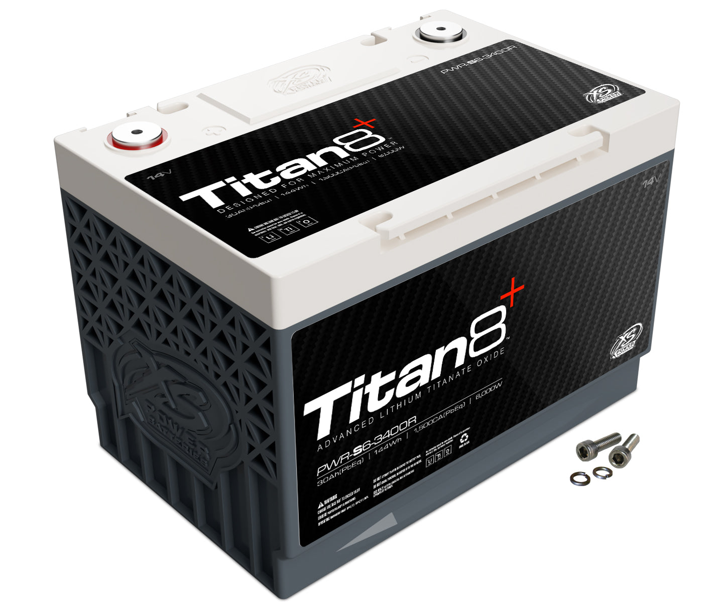 XS Power Titan8  PWR-S6-3400R 14v Lithium Titanate Battery UNDERHOOD SAFE Supply