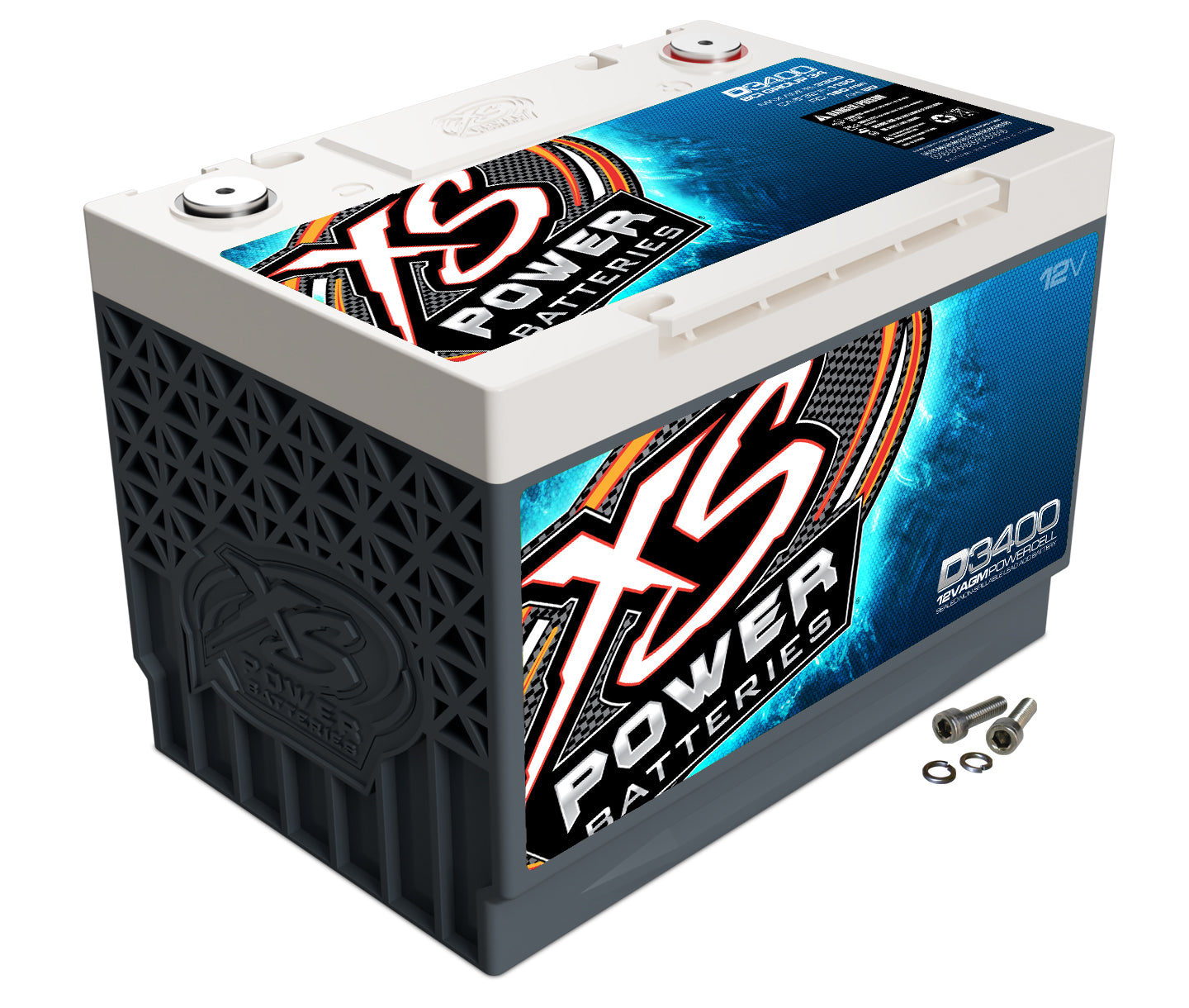 XS Power D3400 XS Series 12V 3,300 Amp AGM High Output Battery with M6 Terminal Bolt Discount